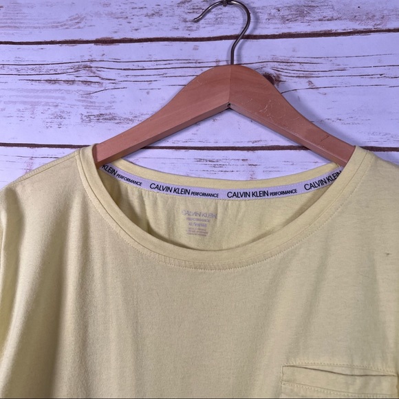 Calvin Klein Performance Neon Yellow Draw String Cropped Top | Size XL - Picture 5 of 5